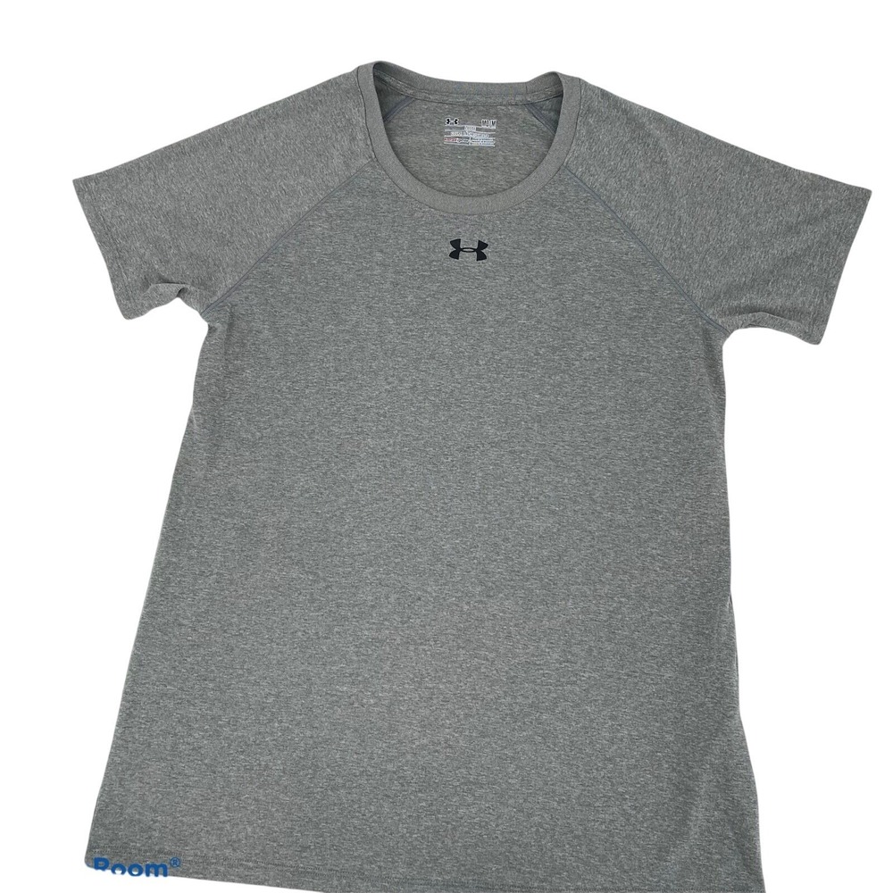 Under Armour Heatgear Women's MD Loose Fit T Shirt Gray Gym Athletic Lightweight